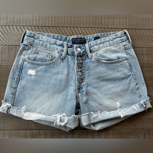 LUCKY Brand Women’s Boyfriend Jean Shorts Size 4/27 Preowned/Excellent Condition - Picture 2 of 10